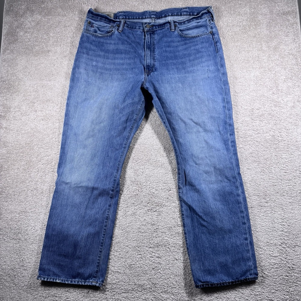 Polo Ralph Lauren Blue Denim Jeans Slim Straight Fit Zip Fly Men's 40x30